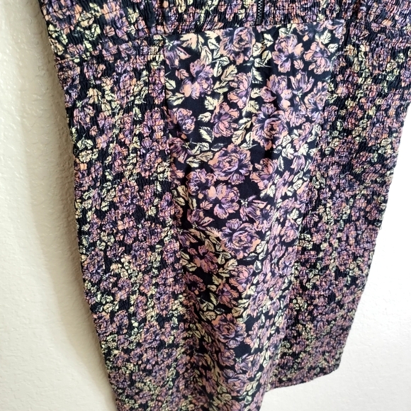 Free People Intimately Free Mini Smocked Printed Bodycon Dress Sz S - Picture 4 of 9